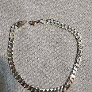 New silver men bracelet